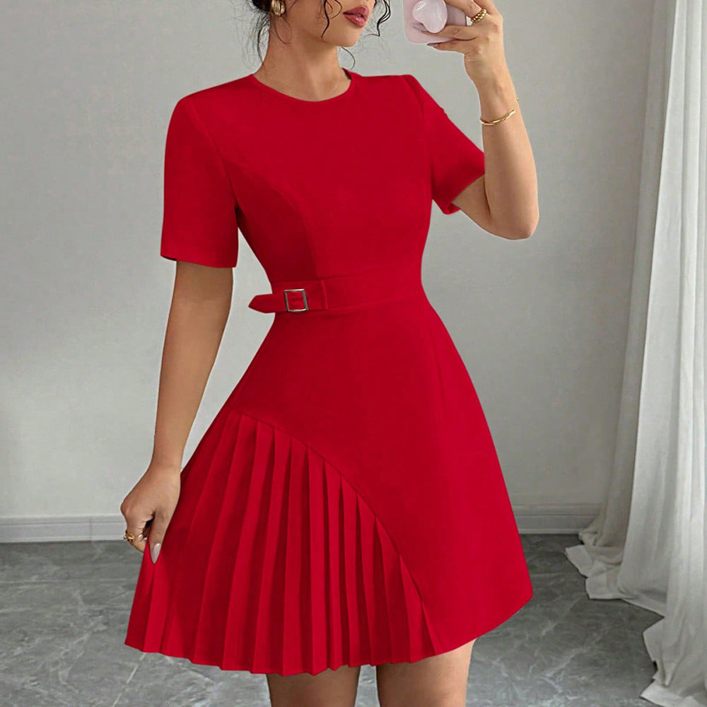 Robe courte pour femme, mode et élégante, à manches courtes