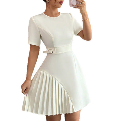Robe courte pour femme, mode et élégante, à manches courtes