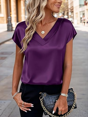 Haut pull-over décontracté pour femme, col en V, style business.