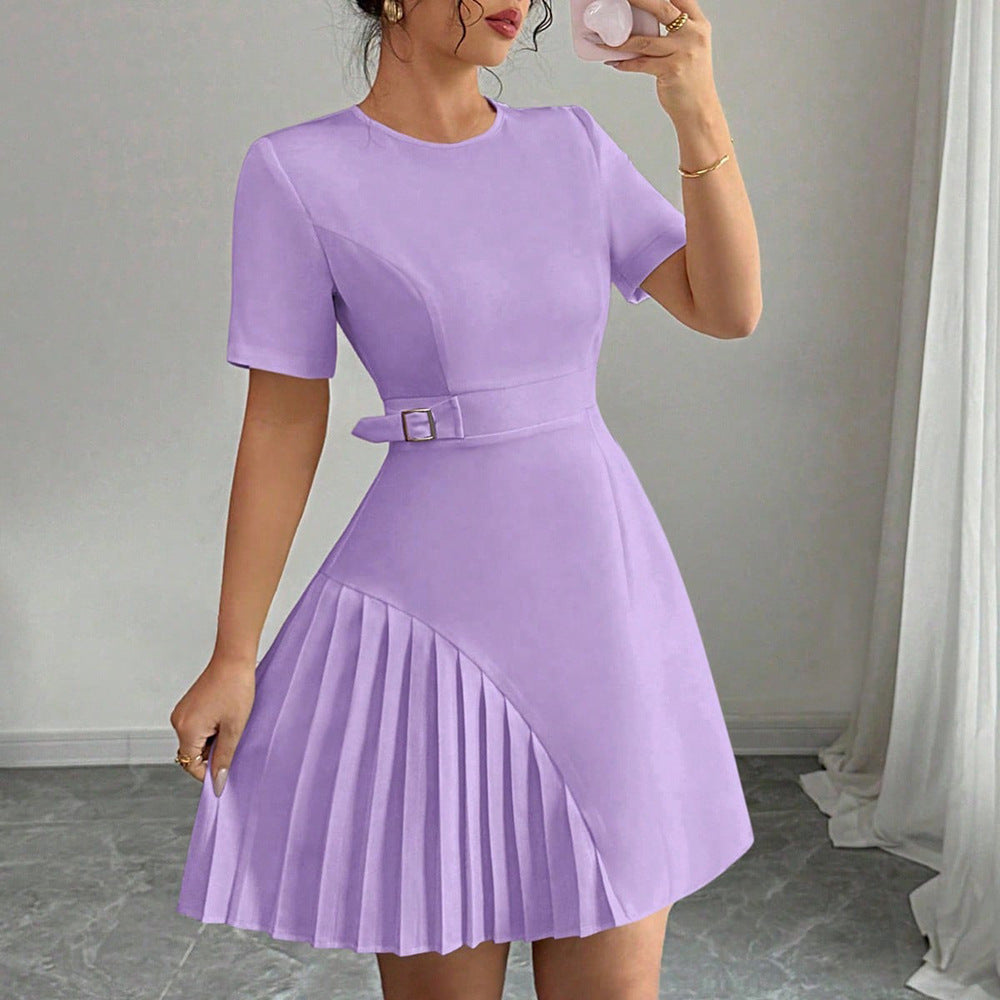 Robe courte pour femme, mode et élégante, à manches courtes