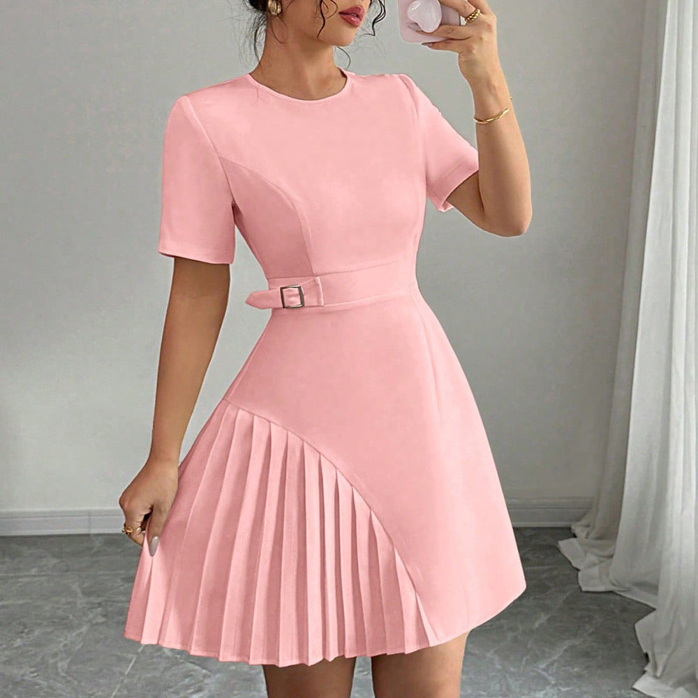 Robe courte pour femme, mode et élégante, à manches courtes