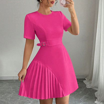 Robe courte pour femme, mode et élégante, à manches courtes