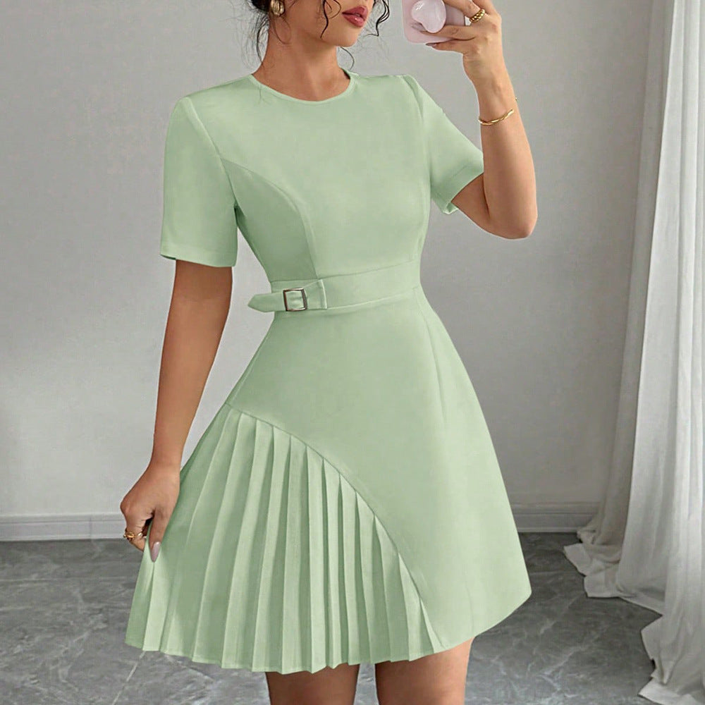 Robe courte pour femme, mode et élégante, à manches courtes