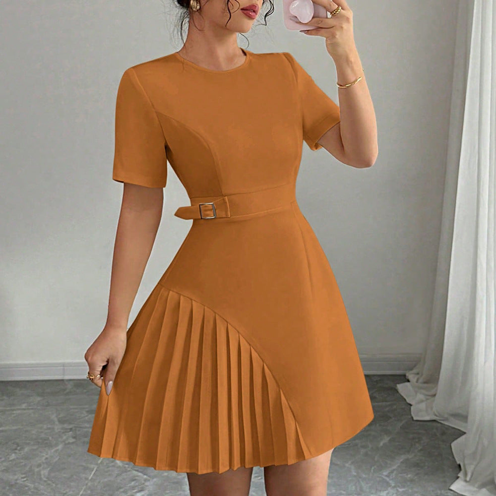 Robe courte pour femme, mode et élégante, à manches courtes